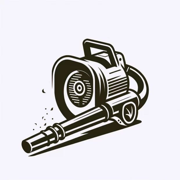 minimalistic best leaf blower graphic